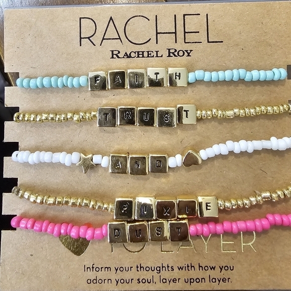 🦋 Rachel Roy Beaded Bracelet Pack - 5 strands - Picture 2 of 3